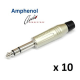 10 Plug P10 Stereo Profissional Amphenol Acpsgn