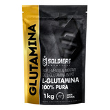 L-glutamina 1kg 100% Pura Soldiers Nutrition Sachê Sem Sabor