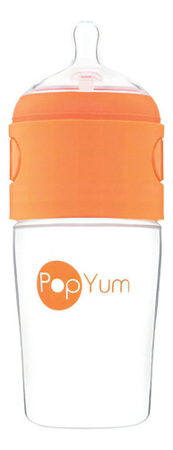 Popyum Biberón Anticólico Para Mezclar Fórmula 9oz/260ml 1pz Color Naranja Transparente