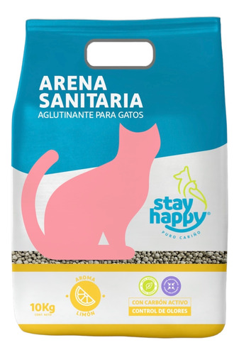 Arena Aglutinante Gatos Stay Happy 10 Kg Varios Aromas 