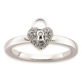 Anillo Stackable Expressions De Plata De Ley Con Diamantes D