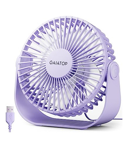 Ventilador De Escritorio Usb 3 Niveles 90° - Purpura 