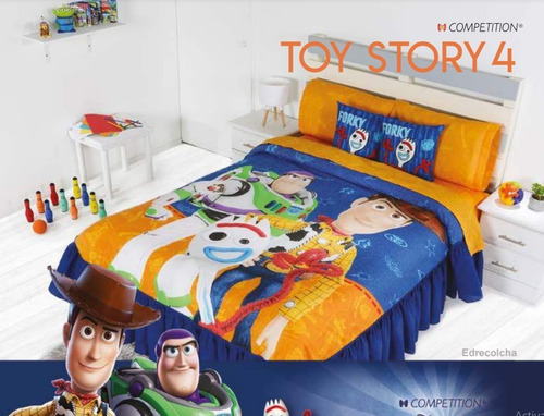 Edre Colcha Toy Story Woody Buzz Matrimonial Marca Primavera