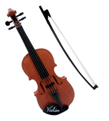 Mini Violino Infantil Acustico Brinquedo Com 4 Cordas E Arco