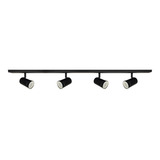 Aplique Techo Pared Barral Spot 4 Luces Dicroica Led 