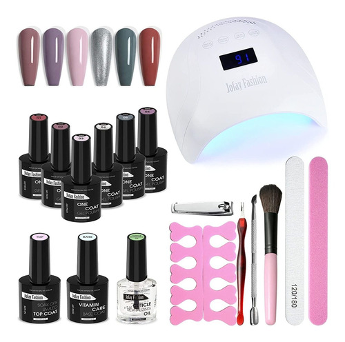 Kit Esmalte De Uñas Gel Con Uv Lámpara Llevada Clavo ...