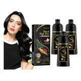 Champús Instantáneos Para Teñir El Cabello Negro De 300 Ml