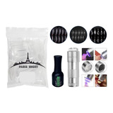 Kit Soft Gel 50 Tips Paris Night + Base Kapping+ Linterna Uv