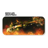 Mouse Pad Gamer Cs Go Grande Extra Grande Costurado 90x40