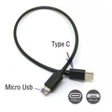 Cable Adaptador De Micro Usb Macho A C Macho / 30 Cm / Otg