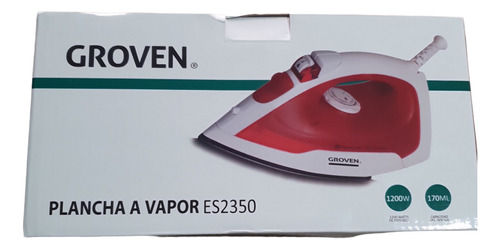 Plancha A Vapor Groven Es2350 170ml 1200w Roja 