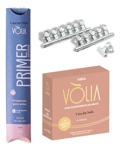 Kit Primer Adesivador Fibra De Vidro Volia 12 Presilhas P