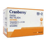 Gasa Esteril No Tejida Cranberry 5x5 Caja 50 Sobres