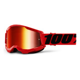 Goggles Moto Strata 2 Rojo Red Lens 100% Original