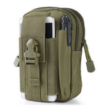 Riñonera Molle Edc Tactico Militar Con Porta Celular Verde