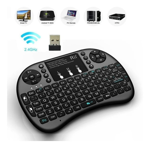 Mini Teclado Wireless Touchpad  Ps3 Xbox Celulares Smart Tv