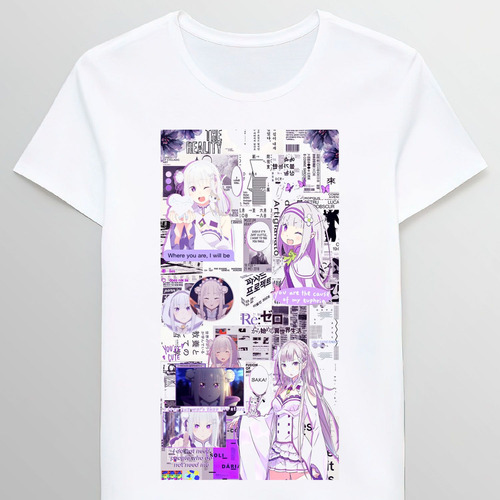 Remera Emilia Tan Re Zero Kara Hajimeru Isekai Seik 76476608