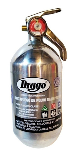 Matafuego X 1 Kg Drago Pulido Aluminio Promo Extincenter