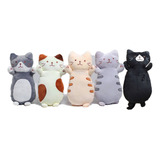 Almohada Larga De Peluche De Gato Kawaii De 50cm  5 Pzas 