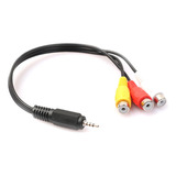 Cable De Audio Y Vídeo Estéreo J De 2,5 Mm Av Macho A 3rca H