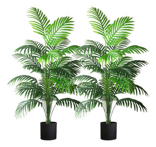 2 Plantas Artificiales Grandes De 4 Pies, Palmeras Artifici.