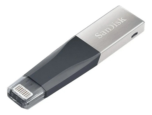 Memoria Usb Sandisk Ixpand Mini 128gb 3.0 Negro Y Plateado
