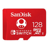 Cartão De Memória Sandisk Nintendo Switch Micro Sd 128gb 