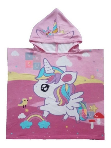 Poncho Playero Infantil Microfibra Secado Rapido Personajes