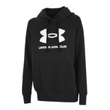 Buzo Underarmour Rival Fleece Big LG Negro Mujer