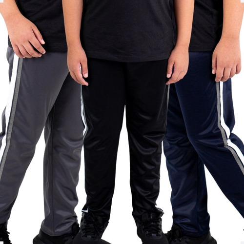 Kit 3 Calças Masculina Infantil Agasalho Flanelada Inverno