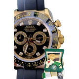 Relogio Rolex Daytona Preto Dourado Cravej B Eta 2840 Caixa 