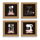 Quadros Decorativos Copa Flor Casa Parede Amor Love Cozinha