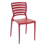 Cadeira Tramontina Sofia Encosto Horizontal Vermelho
