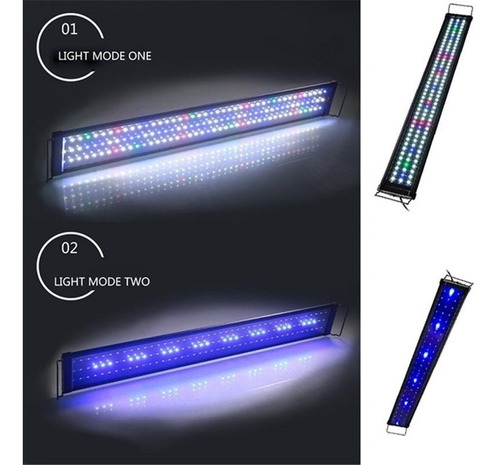 Lampara Luz Led Acuario 90cm 3 Colores Peces Plantas Marino 