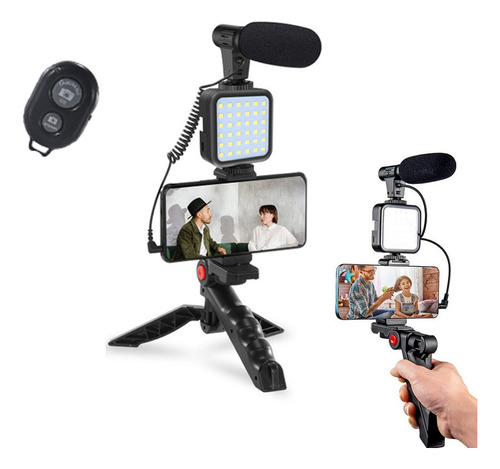 Kit De Vídeo Vlog Phone Mount TriPod Youtubera