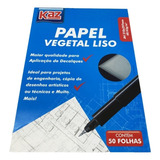 Papel Vegetal Translucido Liso A4 50 Folhas Desenho Escolar