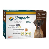 Simparic 120mg C/3 Comp P/ Cães 40,1 A 60kg - Envio Imediat