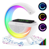 Luminária Rgb Caixa Som G Speaker Carregador Indução Led Luz