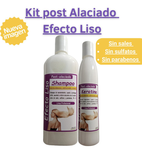 Kit Post Alisado ( Shampoo 1 Litro + Keratina 250ml)