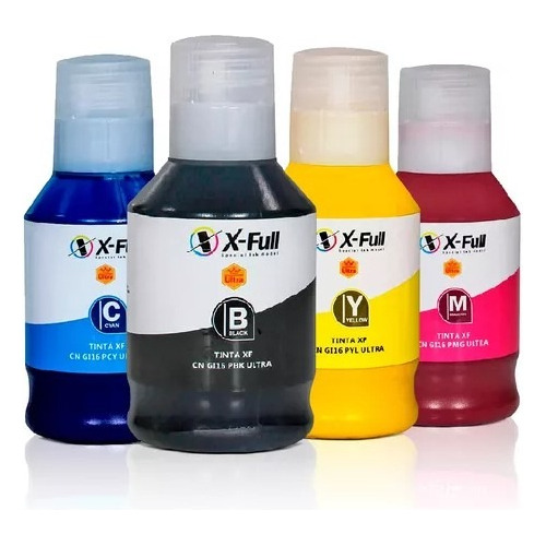 Kit 04 Tinta Compativel P/uso Canon Gx6010 Gx7010 Gi-16 Gi16