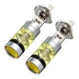 2 Piezas Proyector Led H1 100w Amarillo Luz De Conducción De