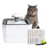 Bebedero Gato Dispensador Agua Perro Fuente Agua + 5 Filtros