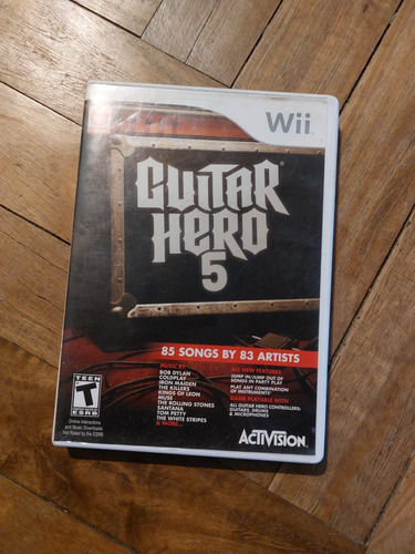 Wii Caja Y Manual De Juego Guitar Hero 5 Nintendo Wii