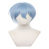 Fwefww Blue Lock Hiori Yo Cosplay Peluca Corto Pelo Azul