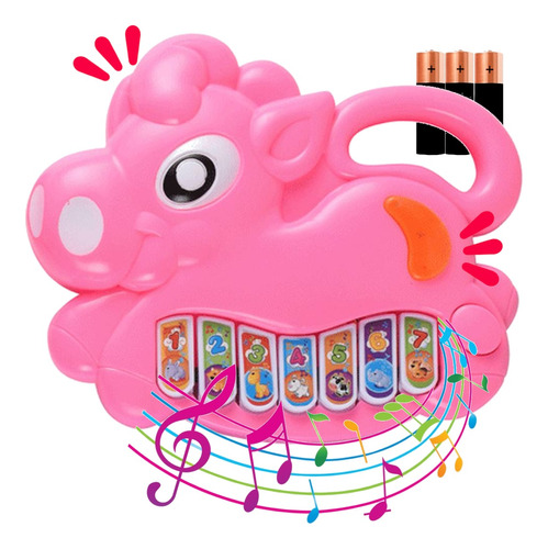 Piano Infantil Brinquedo Bebê Educativo Divertido Luz Música