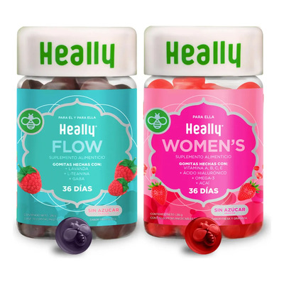 Heally Pack Womens + Flow Gomitas Multivitamínicas Mujer Frutal | Meses sin interés