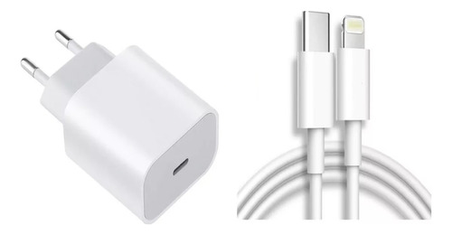 Cargador Compatible Apple 20w iPhone Carga Rápida Lightning