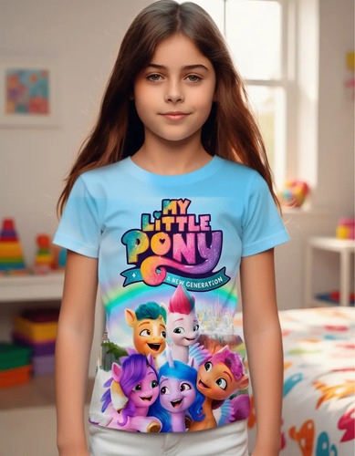 Playera Niña Unicornio My Little Pony Full Print Moda