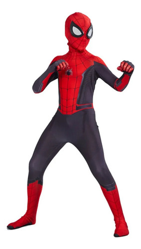 Traje De Spiderman Con Máscara Para Cosplay