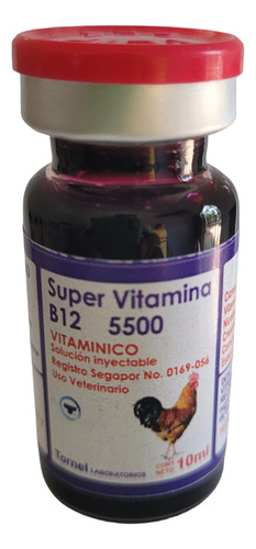 Super Vitamina B12 5500 Para Gallos De Pelea